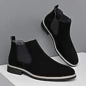 abordables Botas del Chelsea-Botines Chelsea marrones clásicos para hombre con paneles laterales elásticos: calzado urbano moderno para el trabajo, citas nocturnas y ocasiones semiformales.