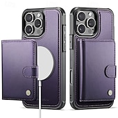 お買い得  iPhone用ケース-電話 ケース 用途 iPhone 16 Pro Max プラス iPhone 15 14 Pro Max Plus iPhone 16e バックカバー スタンド付き 磁石バックル ワイヤレス充電をサポート レトロ風 TPU PUレザー