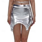 preiswerte Unterteile-Retro Vintage 1980er Rock Disco Einfarbig Damen Karnevalskostüm Halloween Karneval Pride Parade Pride-Monat Erwachsene Röcke