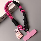 cheap Phone Lanyards &amp; Wrist Straps-Phone Case For Lanyards Universal with Wrist Strap Cartoon Color Gradient Geometric Pattern Polyester