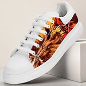 baratos Sapatos de impressão gráfica-Tênis masculino Ruth Thompson Dragon Art edição limitada – calçados casuais com estampas de fantasia para amantes de mitologia e looks criativos