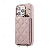 preiswerte Handyhülle für iPhone-Handy Hülle Handyhüllen Für iPhone 16 15 14 Pro Max Plus iPhone 16e iPhone 13 Pro Max Brieftaschenhülle Reisverschluss mit Trageriemen Ständer Retro TPU PU-Leder