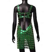 cheap Women&#039;s Costumes-Women&#039;s Glitter Sequin Dress Sparkle Party Dresses for Singer Dancer Stage Wear Party Carnival Outfit