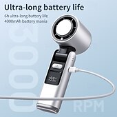 cheap Fans-Handheld Small Fan Portable New Charging Turbine Outdoor High-speed Violent Ice-compressed Cooling Fan