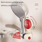 billige Baderomsgadgeter-3 stk. justerbar sugekoppdusjholder, borefritt roterbart dusjhodefeste, avtakbart veggmontert dusjstativ for badet &amp;barn
