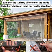 ieftine Protecție solară-Prelată impermeabilă transparentă, husă impermeabilă, material îmbunătățit de înaltă calitate, cu margini rezistente la rupere, pentru camping în aer liber, terasă, picnic, carport, grădină, balcon și