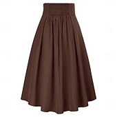 ieftine Pantalonii-Retro / vintage Medieval Renascentist Lung Fustă Pentru femei Halloween Mascaradă Tematica Târgul Renașterii Festival Adulți Fustă