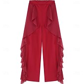 preiswerte Kleidung für lateinamerikanische Tänze-Damen Latein Tanzhose Tango Salsa Samba Tanzhose Rock fließende Hose Bauchtanzhose