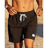 preiswerte Lässige Shorts-Herren Shorts Sommershorts Freizeitshorts Cordshorts Tasche Elastischer Bund Kordelzug Einfach Komfort Atmungsaktiv Kurz Outdoor Sport Klassisch Lässig Schwarz Weiß Mikroelastisch