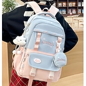 Недорогие Рюкзаки для детей и подростков-Школьный рюкзак для девочек в пастельных тонах в стиле кавайи – вместительный рюкзак с плюшевой игрушкой и карманом для монет для подростков и школьников