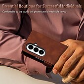 abordables Coques Samsung-téléphone Coque Pour Samsung Galaxy Pliage en Z 7 Z Fold 6 Z Fold 5 Z Fold 4 Étui Portefeuille Support Emplacement Carte Antichoc Rétro TPU faux cuir