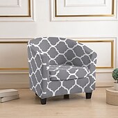 economico COPERTURA PRODURA E COPERCHIO SENZA ARGINE-Copripoltrona club, copripoltrona con stampa geometrica a righe e piante, copridivani in poliestere