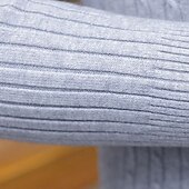 billiga tröja för män-Herr Pullover tröja Stickad tröja Ribbad Kabel Sticka Vanliga toppar Stickat Slät Polokrage Mode Ledigt Semester Dagliga kläder Kläder Höst vinter Kamel Vin M L XL