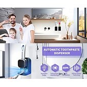 Χαμηλού Κόστους Οικιακές συσκευές-Έξυπνος διανομέας οδοντόκρεμας με αυτόματο αισθητήρα, ηλεκτρικός στίφτης οδοντόκρεμας τοίχου, αφαιρούμενα αξεσουάρ μπάνιου με USB