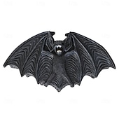 cheap Halloween Hanging &amp; Tabletop Decorations-Halloween Bat Resin Storage Box, Gothic Style Bat Sculpture Container, Decorative Resin Box for Home, Party, Desk Decor