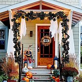 abordables Halloween-Guirlande de feuilles d&#039;érable artificielles noires en plastique, lot de 2, 68,89 $ - polyvalente, aucune électricité nécessaire, fausses feuilles d&#039;automne pour la décoration intérieure, les mariages