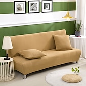 baratos Capa do sofá futon.-Capa de sofá-cama sem braços em tecido jacquard à prova d&#039;água, decoração de ano novo, capa protetora elástica para banco