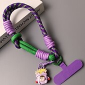 cheap Phone Lanyards &amp; Wrist Straps-Phone Case For Lanyards Universal with Wrist Strap Cartoon Color Gradient Geometric Pattern Polyester