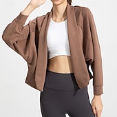 cheap Yoga Tops-Women's Workout Cardigan Yoga Shawl Breathable Tencel Long Sleeve Sports Solid Color Top For Pilates Running Yoga Activewear