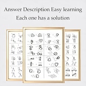 cheap Gifts-Metal Wire Puzzle Set of 24 with Pouch,Brain Teaser IQ Test Disentanglemen Iron Link Unlock Interlock Game Chinese Ring Magic Trick Toy for Party Favor Kids Adults Challenge