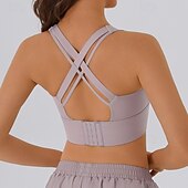 economico Reggiseni sportivi &amp; gilet-Per donna Reggiseno sportivo Intimo / Maglia Intima Supporti alti Traspirante Senza fili Imbottito Colore Solido / Tinta Unita Sport Abbigliamento sportivo Nero Blu Palestra Fitness Yoga