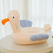 abordables Actividad al Aire Libre-1 bote inflable grande tipo pato, colores vibrantes y mixtos, PVC duradero, perfecto para deportes acuáticos de verano. &amp;Bote inflable para divertirse en la playa
