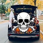 cheap Halloween Outdoor Decor-Halloween Trunk Treat Car Banner Car Decoration,Ghost Halloween Decorations Halloween Fabric Car Decoration Halloween Car Trunk Decoration Ghost Pumpkin Wall Covering