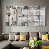 abordables Peintures Abstraites-Handmade Oil Painting Canvas Wall Art Decoration Modern Abstract Texture Home Decor Rolled Frameless Unstretched Painting