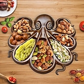 preiswerte Reisetaschen und Handgepäck-Oktopus-Wurstplatte, Oktopus-Design, Serviertablett aus Holz, neuartige Fleischsorten &amp;Käse-Brotbrett mit Obst-Ozean-Motiven, ideales Geschenk für Meeresfrüchte-Liebhaber