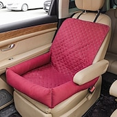 billige Autoelektroniikka-slitesterkt bilsetetrekk til hund - vanntett polyester kjæledyrrede for passasjersetet foran, komfortabel hengekøye for valper med solide stropper, reisetilbehør til kjæledyr, sikkert setetrekk til
