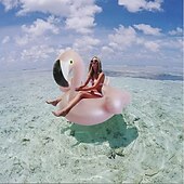 cheap Outdoor Activity-Giant Pink Flamingo Inflatable Pool Float for Adults - Durable PVC Water Toy with Large Cushioned Seat Perfect for Pool Parties and Relaxation Adult Water Toy  Playful Design  Thick Inflatable Toy