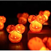 お買い得  ハロウィン室内-ハロウィンかぼちゃランタン 光る装飾小道具 3頭ミュータントかぼちゃランタン 雰囲気のある飾りランプ 1個