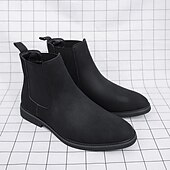 abordables Bottes de Chelsea-Bottines Chelsea blanches pour homme, idéales pour l&#039;automne et l&#039;hiver : élégantes et faciles à enfiler, idéales pour les professionnels urbains et les tenues décontractées élégantes.