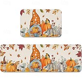 billige Tepper og matter og tepper-halloween &amp;Thanksgiving sklisikker kjøkkenmatte - flekkbestandig krystallfløyelsteppe til badet &amp;døråpning