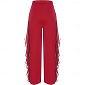 preiswerte Kleidung für lateinamerikanische Tänze-Damen Latein Tanzhose Tango Salsa Samba Tanzhose Rock fließende Hose Bauchtanzhose