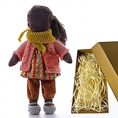 preiswerte Puppen-Waldorfpuppe mit Baumwollkörper, Künstlerpuppe, handgefertigte Mini-Anziehpuppe, DIY-Halloween-Geschenkbox, Verpackung, Segen (ausgenommen Kleintierzubehör) für Weihnachtsgeschenke