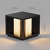 abordables Post Light-metal moderno &amp;Apliques solares LED de pared para exterior de acrílico, blanco cálido, tamaño 30/20 cm, 110-120 V/220-240 V, interruptor con sensor impermeable