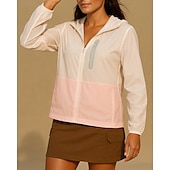 abordables Chaquetas impermeables-Mujer Cortavientos Chaqueta Chaqueta para senderismo Chaqueta rígida Al aire libre Protección Solar Secado rápido Ligero Transpirable Trajes de senderismo Ropa de senderismo Verano Primavera Chaqueta