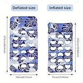 cheap Outdoor Activity-Large Inflatable Heart-Shaped Pool Lounger with Leaf &amp; Flower Pattern  1pc Outdoor Water Hammock for Adults Mixed Colors Perfect for Summer Beach Parties Pool Floats