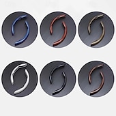 abordables Servicio de Vehículo-Funda antideslizante de silicona y fibra de carbono para volante de coche, ajuste universal, elegante, antideslizante, con agarre suave, para la decoración interior del coche y un cómodo accesorio de conducción.