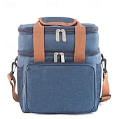 billiga bagage- och reseförvaring-lunchväska för kvinnor och män för skolstart, kontorspicknick, vandring, strand, dubbellager, stor kapacitet, isolerad crossbody-lunchväska, vattentät kylväska för utomhuspicknick