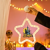 levne Halloween v interiéru-1 ks 27,6 cm halloween netopýr duch čaroděj klobouk dýně černá kočka netopýr přísavka led přísavka okenní světlo párty okno vnitřní atmosféra dekorativní světlo aaa baterie box teplé světlo běžící