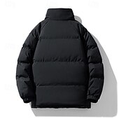 billige Fleece og 3 i 1 jakker-Herre Fleece-jakke Pufferjakke Vinterjakke Vinter utendørs Lapper Hold Varm Topper Mørkegrå Svart Hvit kaffe