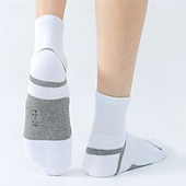 お買い得  メンズソックス-男性用 2組 マルチパック ソックス ランニングソックス カジュアルソックス ブラック ホワイト カラー カラーブロック バケーション スポーツ 日常 ベーシック 普通の厚さ 春 秋 ファッション カジュアル