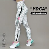 tanie Legginsy i legginsy do jogi-Damskie Legginsy capri Legginsy do jogi Wyszczuplenie brzucha Wysoka talia Siłownia Taniec Obuwie sportowe Doły Czarny Biały Niebieski Jesień Sport Odzież sportowa Ścisłe dopasowanie