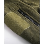 billiga Fleece &amp; 3 i 1-jackor-Herr Fleece-jacka Utomhus Termisk Varm Vandringskläder Vandringskläder Vinter Höst Överdelar Camping / vandring / grottforskning Löpning Svart Armégrön Grå