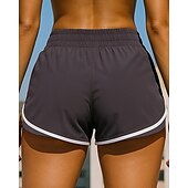baratos Calções de corrida-Mulheres Calções De Corrida Com Calças Justas Calções De Treino 2 em 1 Com Cordão Cintura Alta Calças Roupa Esportiva Ginásio Dar certo Elástico Respirável Treino de Ginástica Exterior Corrida Normal