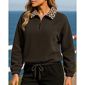 economico Felpa &amp; Sweatshirt-Per donna Felpe Giacca in pile morbido polare Cerniera a un quarto Manica Lunga Top Athleisure Di pile Antivento Leggero Caldo Escursionismo Allenamento Atletico abbigliamento sportivo Abbigliamento