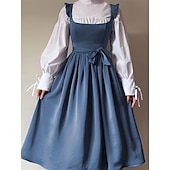 preiswerte Kleider-Retro Vintage 1950er Renaissance Swing-Kleid Ausgestelltes Kleid Passform und Flare A-Linie Kostüm Damen Halloween Karneval Urlaub Lässig Retro-Mottoparty Erwachsene Kleid Frühling &amp; Sommer