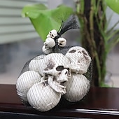 voordelige Halloween-Halloween schedel decoratie hanger spookhuis geheime kamer gepersonaliseerde creatieve mesh zak kleine schedel rekwisieten